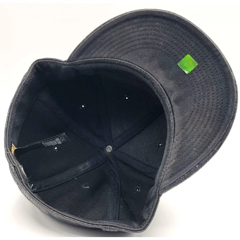 AIR JORDAN RETRO‎ JUMPMAN BLACK WHITE LOGO SNAP BACK CAP HAT MENS RARE